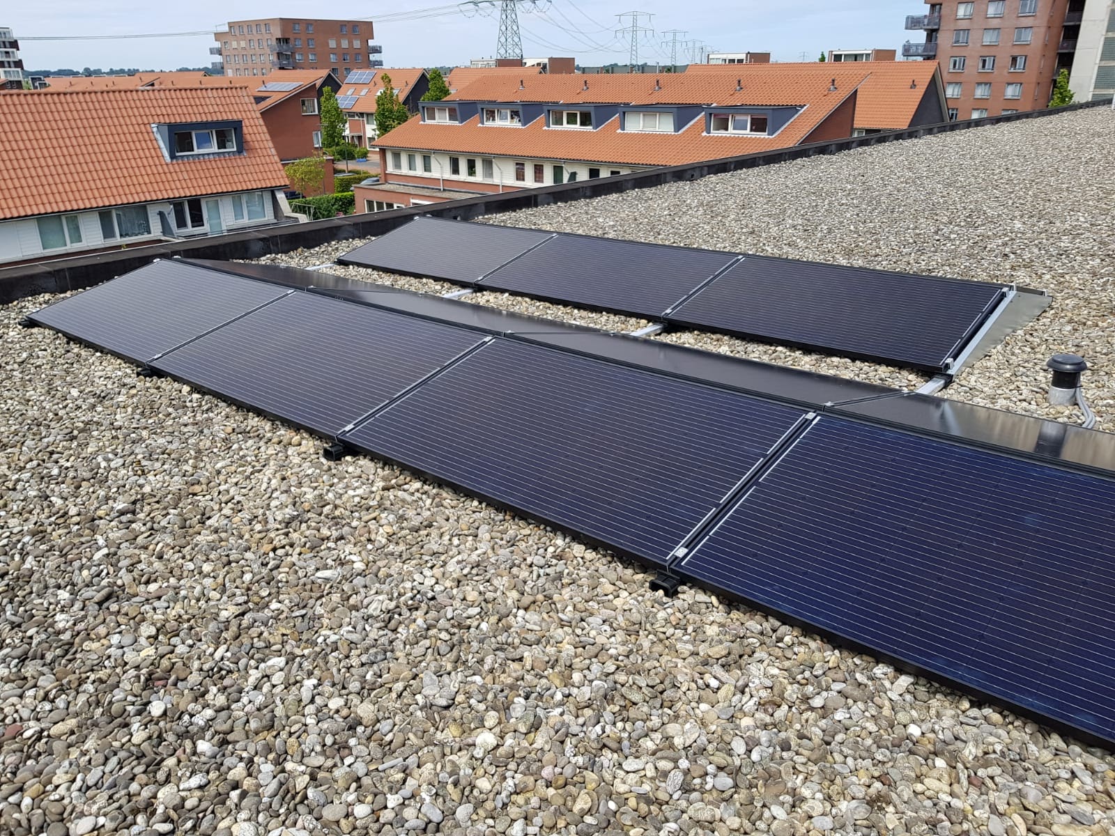 zonnepanelen plat dak zonder ballast